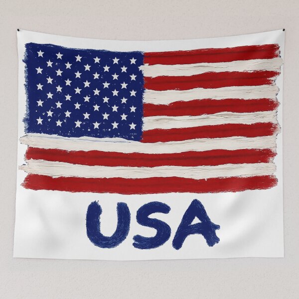 Item preview, USA Flag Artistic Paint Brush Strokes - Patriotic American Pride designed and sold by Wild-way Art.