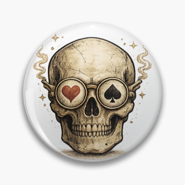 Item preview, Vintage skull with card glasses retro aesthetic design  designed and sold by arifali786.