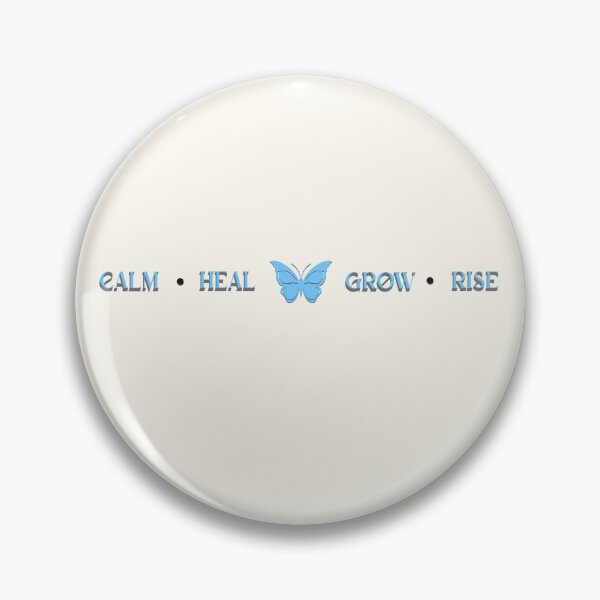 Item preview, Calm Heal Grow Rise — Healing Intention Design | Butterfly Affirmation Art | Spiritual Gift for Her designed and sold by ZenWealthDesign.