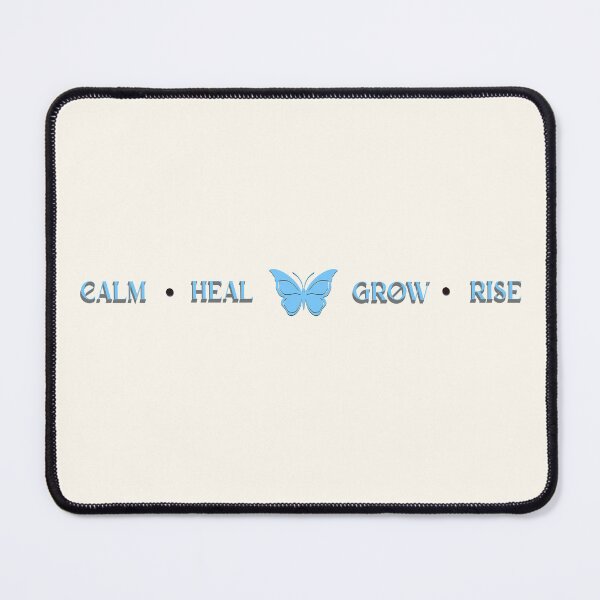 Item preview, Calm Heal Grow Rise — Healing Intention Design | Butterfly Affirmation Art | Spiritual Gift for Her designed and sold by ZenWealthDesign.