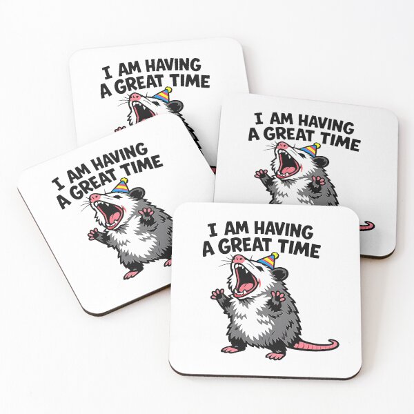 Item preview, I Am Having A Great Time Screaming Opossum Meme designed and sold by LumePrint.