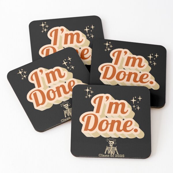 Item preview, I’m Done Class of 2026 – Funny Graduation Skeleton Design – Retro Graduate Humor designed and sold by azLittleLuxur.