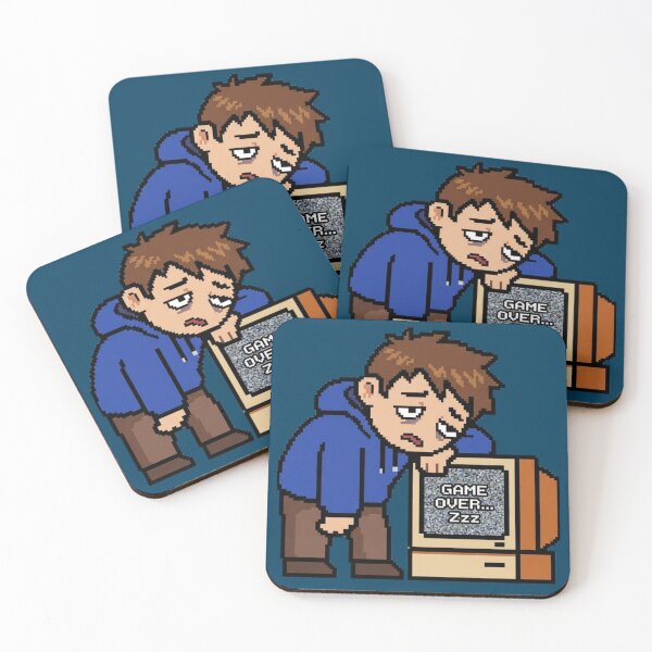 Item preview, Pixel Burnout Gamer – Retro Arcade Exhausted Meme designed and sold by ChaosNest.