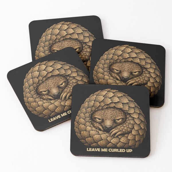 Item preview, Grumpy Pangolin Leave Me Curled Up Vintage Animal designed and sold by TheAsura.