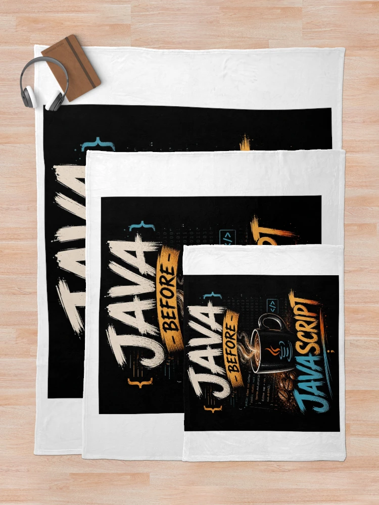 Thumbnail 5 of 6, Throw Blanket, Java before Java script designed and sold by Pecata.