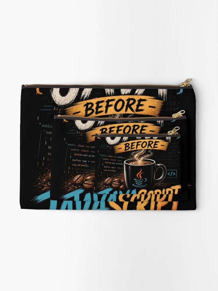 Thumbnail 2 of 4, Zipper Pouch, Java before Java script designed and sold by Pecata.