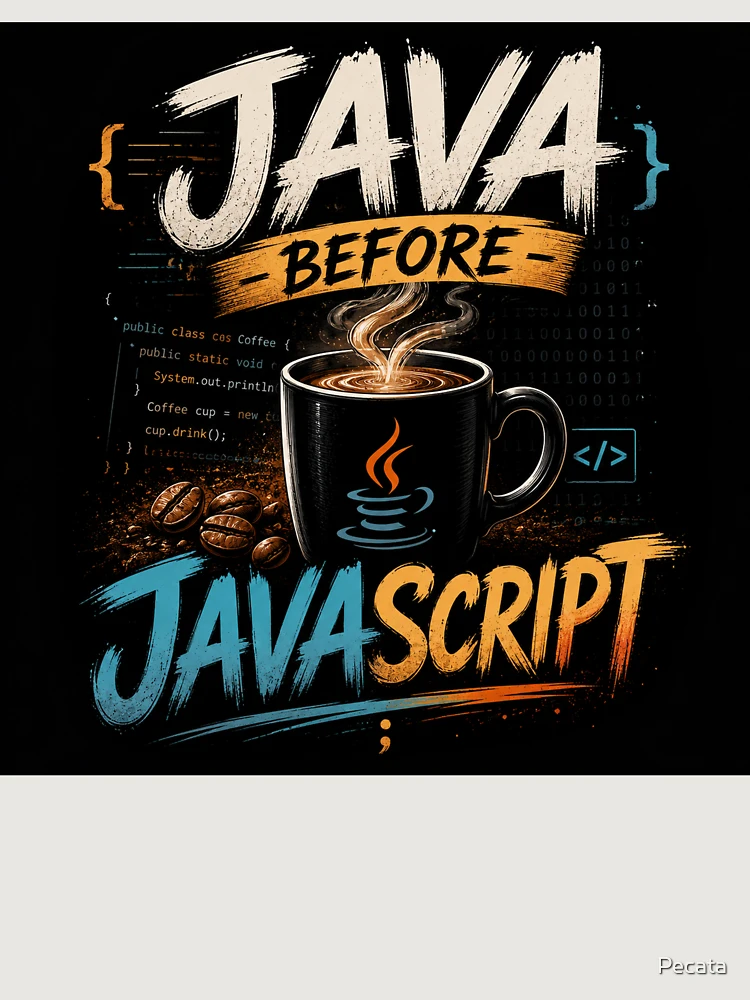 Aperçu 6 sur 6. Sweatshirt premium oversize avec l'œuvre Java avant JavaScript créée et vendue par Pecata.