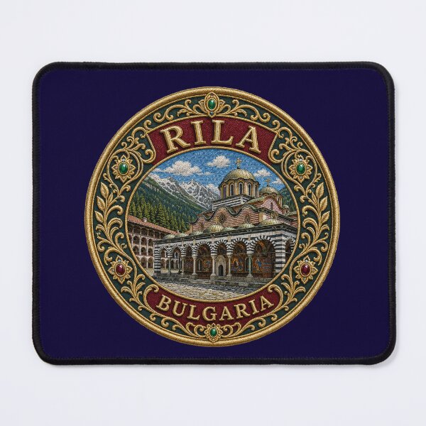 Item preview, Rila, Bulgaria – Monastery arcades, domes & mountain scenery designed and sold by Girih.