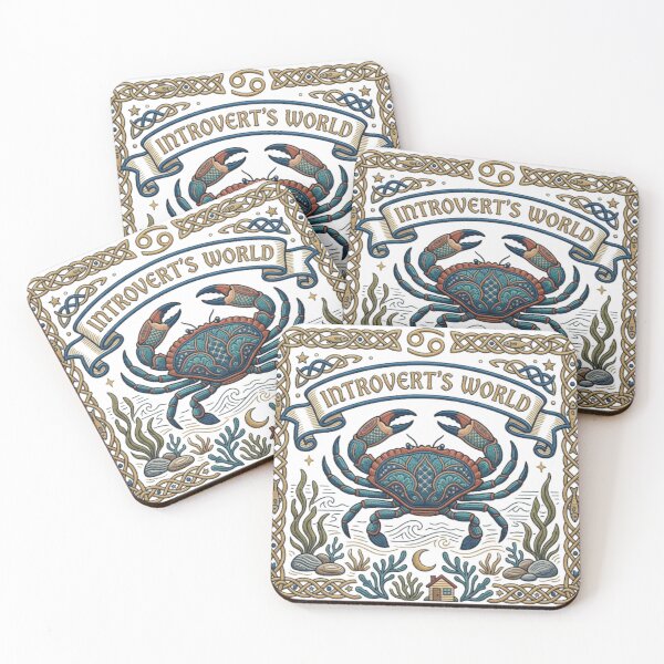 Item preview, Cancer Zodiac Introvert's World – Medieval Embroidery Animal Art designed and sold by doinitzart.