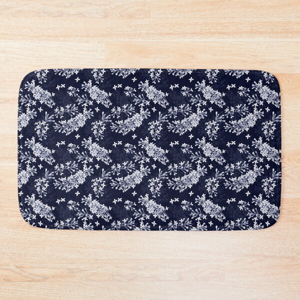 Item preview, Syringa small flower pattern - Navy designed and sold by Hide&Quill.