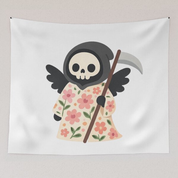Item preview,  Death with flowers designed and sold by uunaa.