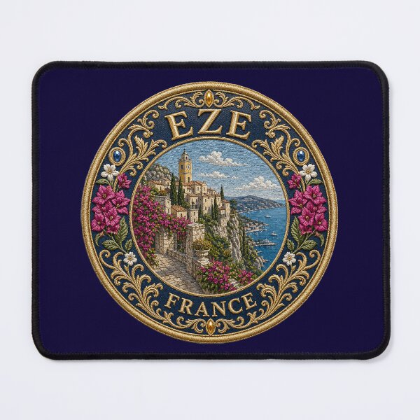 Item preview, Èze, France – rock village, church tower & Mediterranean coast designed and sold by Girih.
