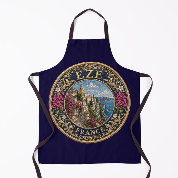 Item preview, Èze, France – rock village, church tower & Mediterranean coast designed and sold by Girih.