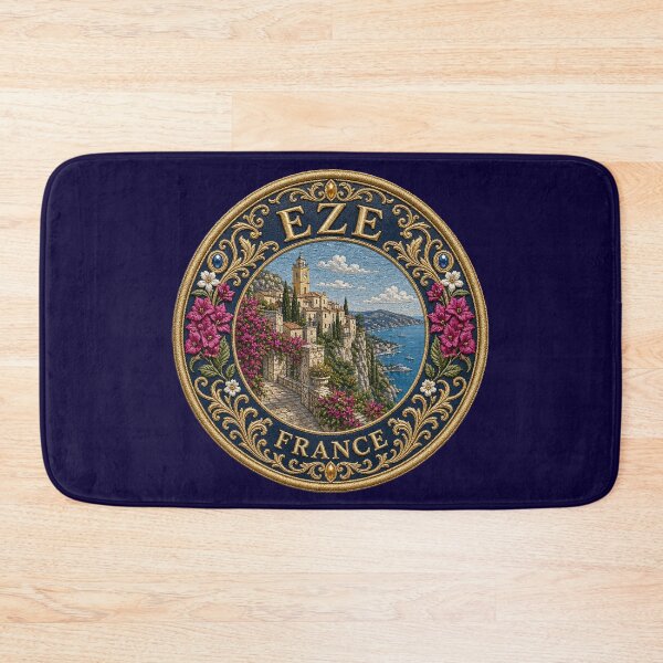 Item preview, Èze, France – rock village, church tower & Mediterranean coast designed and sold by Girih.