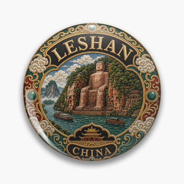 Artikelvorschau, Leshan, China – Felsenbuddha, Flusslandschaft & Bergkulisse entworfen und verkauft von Girih.