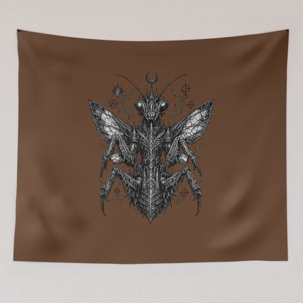 Item preview, Dark Occult Praying Mantis Neo-Traditional Tattoo Art - Gothic Insect Sigil designed and sold by Horizon Prime.