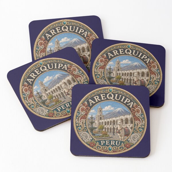 Item preview, Arequipa, Peru – Cathedral, volcano & plaza scene designed and sold by Girih.