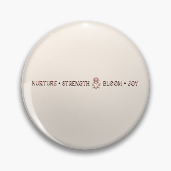 Item preview, Nurture Strength Bloom Joy — Floral Intention Design | Spiritual Gift for Her | Affirmation Word Art designed and sold by ZenWealthDesign.