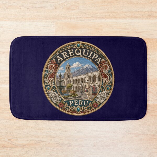 Item preview, Arequipa, Peru – Cathedral, volcano & plaza scene designed and sold by Girih.