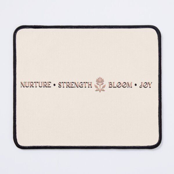 Item preview, Nurture Strength Bloom Joy — Floral Intention Design | Spiritual Gift for Her | Affirmation Word Art designed and sold by ZenWealthDesign.