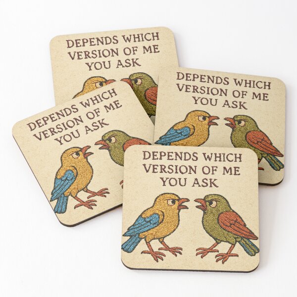 Item preview, Gemini Zodiac Inspired Meme – Medieval Embroidery Animal Art designed and sold by doinitzart.