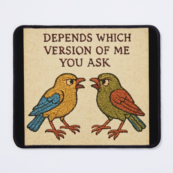 Item preview, Gemini Zodiac Inspired Meme – Medieval Embroidery Animal Art designed and sold by doinitzart.