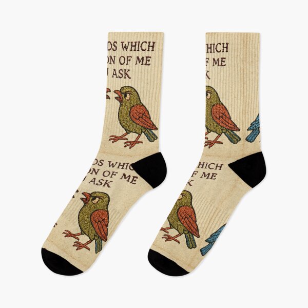 Item preview, Gemini Zodiac Inspired Meme – Medieval Embroidery Animal Art designed and sold by doinitzart.