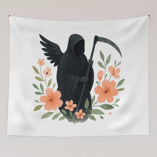 Item preview, Death with flowers designed and sold by uunaa.