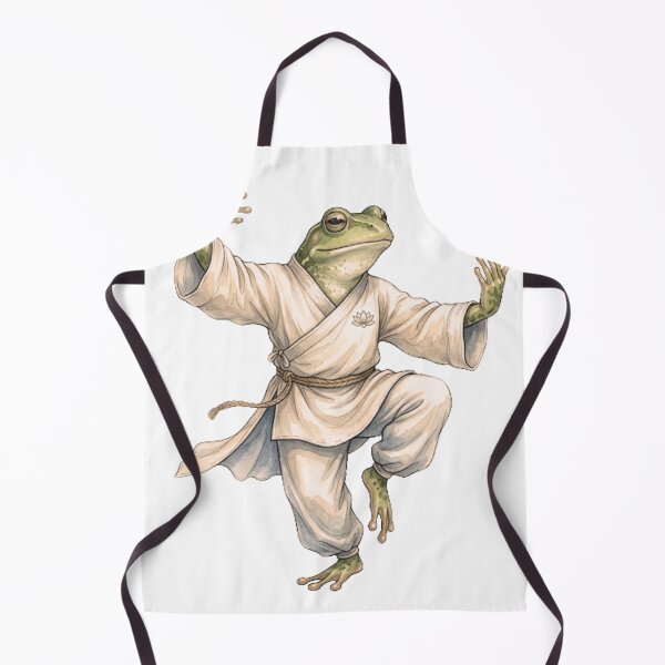 Item preview, Cute Frog Practicing Tai Chi | Vintage Watercolor Cottagecore Frog Art designed and sold by EnlightArt.
