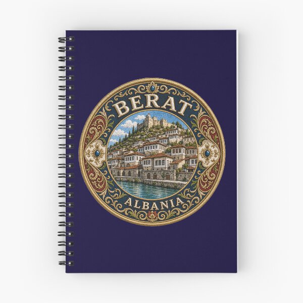 Item preview, Berat, Albania – hillside houses, fortress & river landscape designed and sold by Girih.