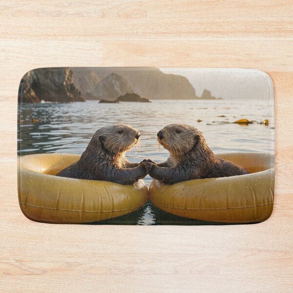 Item preview, Floating Otters Hold Hands designed and sold by Tridentulus.