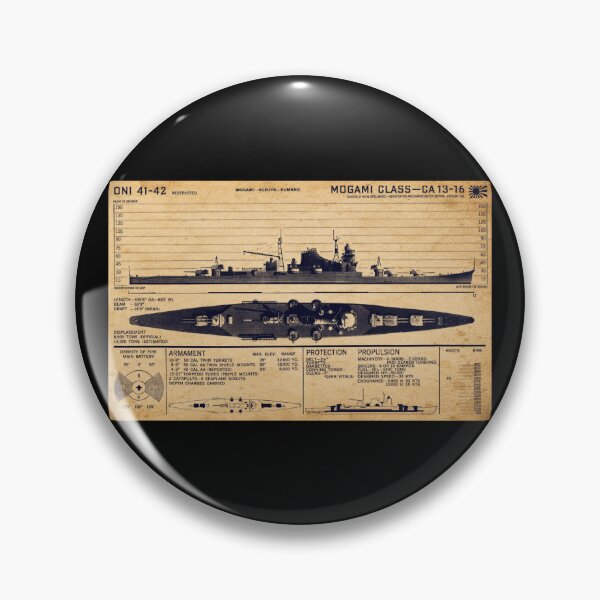 Item preview, Mogami Class CA 13-16 Japanese WW2 Heavy Cruiser Identification Chart designed and sold by MilitaryMart.