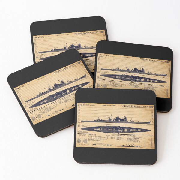 Item preview, Mogami Class CA 13-16 Japanese WW2 Heavy Cruiser Identification Chart designed and sold by MilitaryMart.