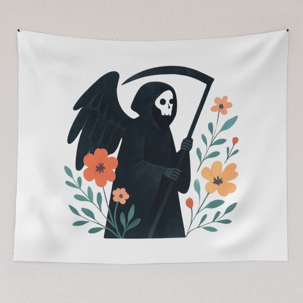 Item preview,  Death with flowers designed and sold by uunaa.