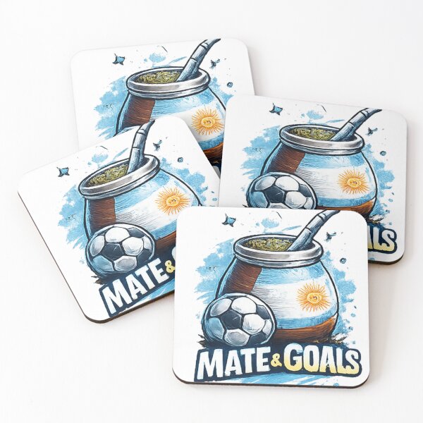 Item preview, Mate & Goals – Argentina Soccer Fan Funny Design, Football Graphic Tee designed and sold by Ermicioi.