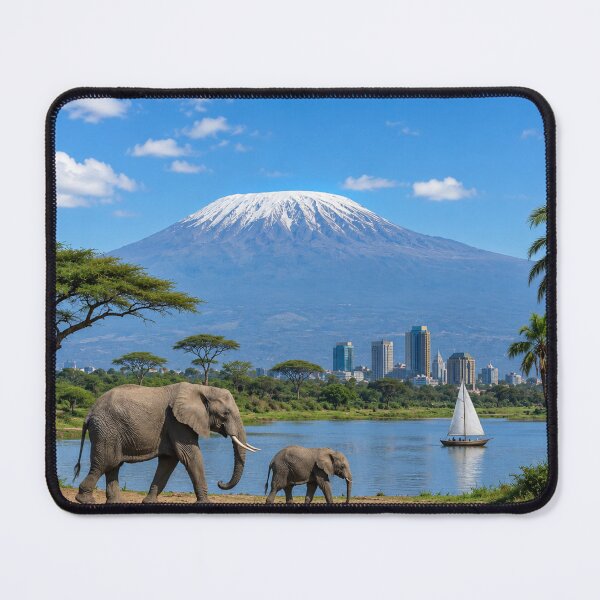 Item preview, Kilimanjaro, Tanzania - Safari Landscape Scene designed and sold by Myra365Art.