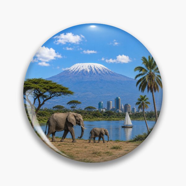 Item preview, Kilimanjaro, Tanzania - Safari Landscape Scene designed and sold by Myra365Art.