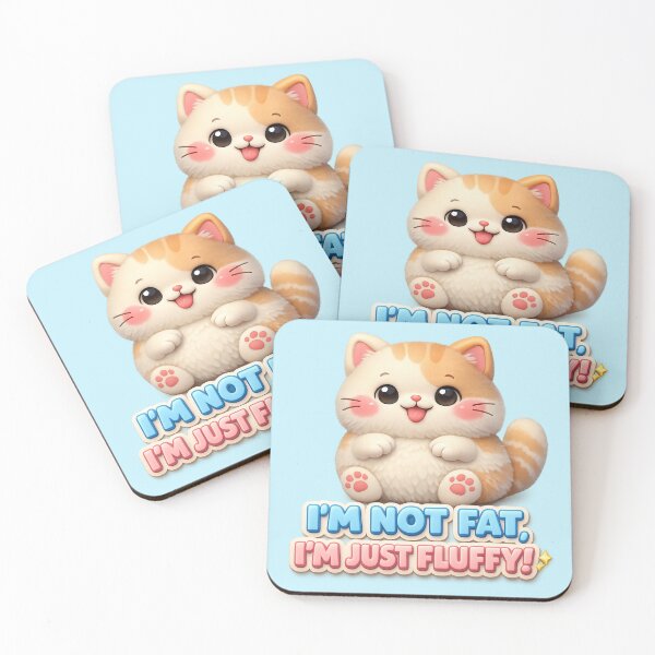 Item preview, 3D Pastel Cute Fluffy Cat Funny Quote  designed and sold by Nusha Creations.