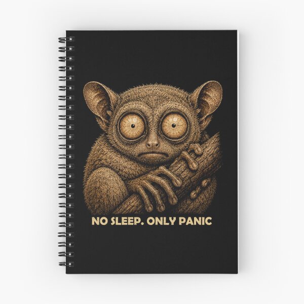 Item preview, No Sleep Only Panic Tarsier Funny Anxiety Animal  designed and sold by TheAsura.