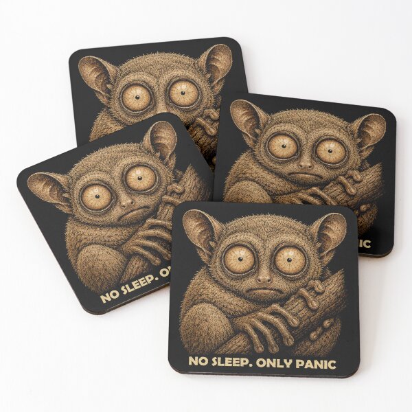 Item preview, No Sleep Only Panic Tarsier Funny Anxiety Animal  designed and sold by TheAsura.