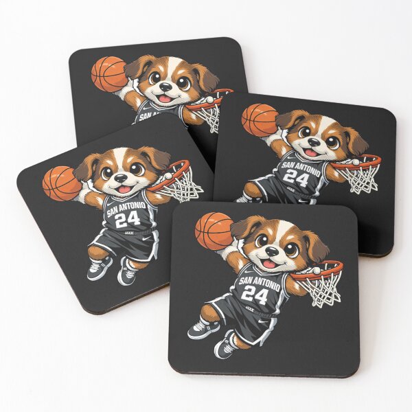 Item preview, Cute Dog Basketball Player Dunking Hoop designed and sold by Tsugraf Designs.