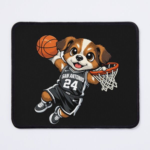 Item preview, Cute Dog Basketball Player Dunking Hoop designed and sold by Tsugraf Designs.