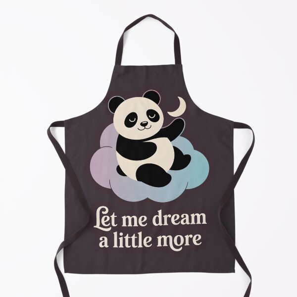 Item preview, Let Me Dream a Little More – Minimalist Panda Cloud Art Print, Moon Pillow Illustration designed and sold by Montodesign.