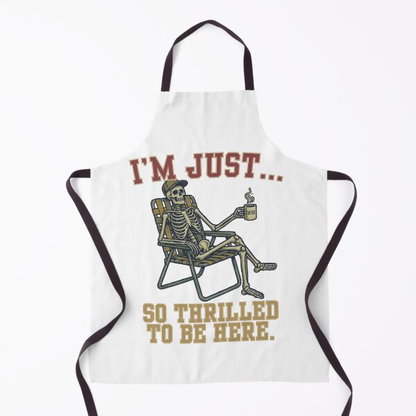 Item preview, So Thrilled To Be Here Skeleton Coffee Humor designed and sold by Wit & Wear.
