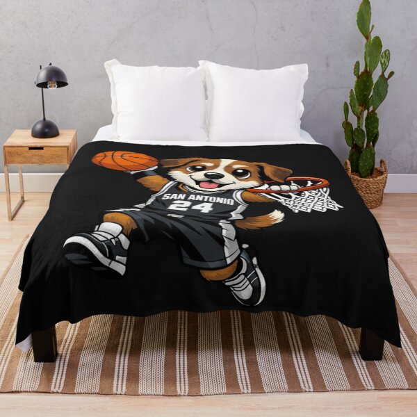 Item preview, San Antonio Basketball Dog Puppy Hoops Player designed and sold by Tsugraf Designs.
