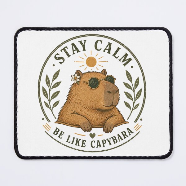 Item preview, Stay Calm Be Like Capybara designed and sold by Kurogami13.