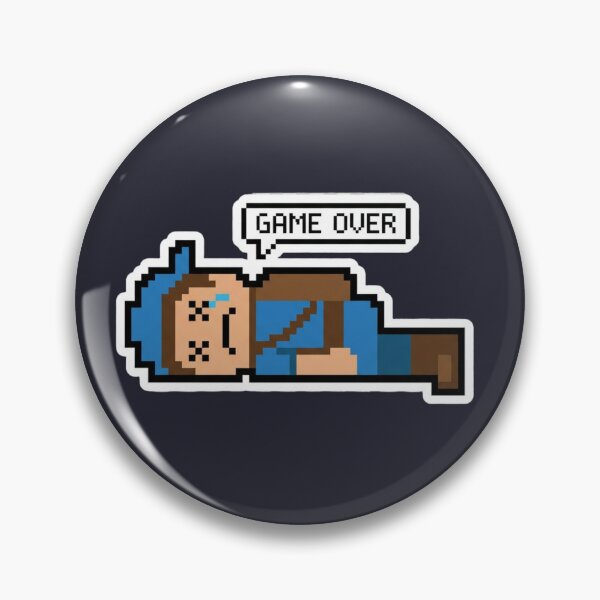 Item preview, Game Over Emotion – Retro Pixel Sad Gamer Meme designed and sold by ChaosNest.