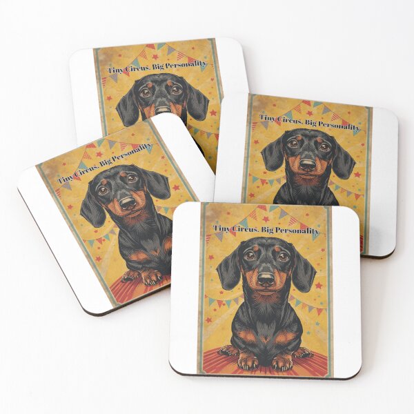 Item preview, Tiny Circus Big Personality Dachshund Design designed and sold by PrintologyAura.