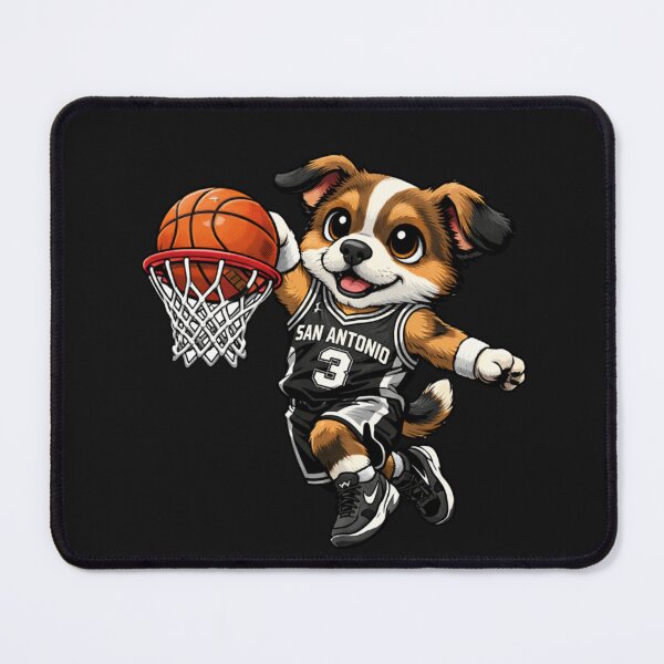 Item preview, Cute Dog San Antonio Basketball Dunker designed and sold by Tsugraf Designs.