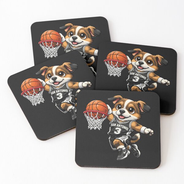 Item preview, Cute Dog San Antonio Basketball Dunker designed and sold by Tsugraf Designs.